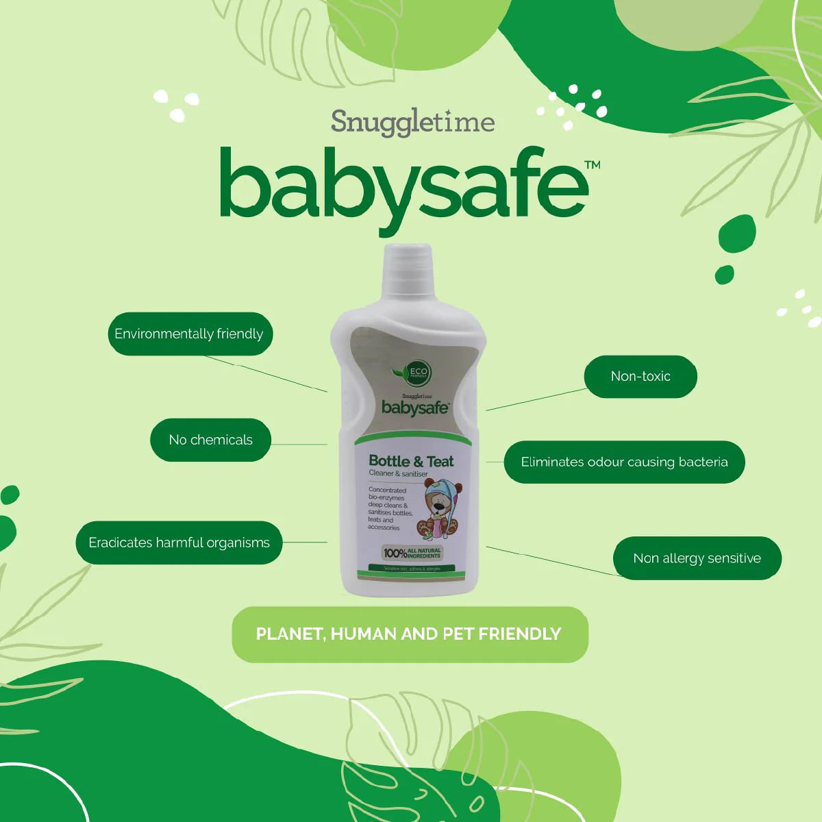 Babysafe Bottle & Teat Cleaner and Sanitiser 500ml
