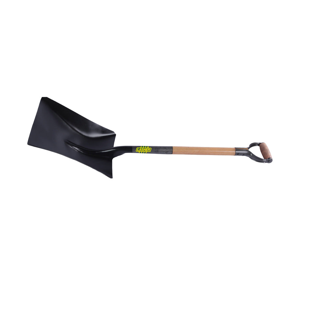 LASHER Square Mouth Shovel C7 (PREMIUM WOOD SHAFT & METAL HILT)