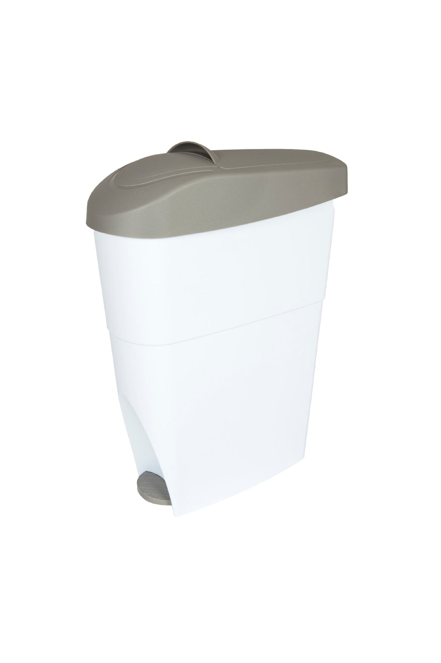 GOLDEN TOUCH 18L Sanitary Towel PEDAL Bin (PLASTIC) (WHITE/GREY)
