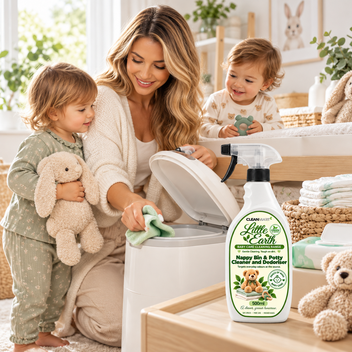 Little Earth Nappy Bin & Potty Cleaner and Deodoriser 500ml