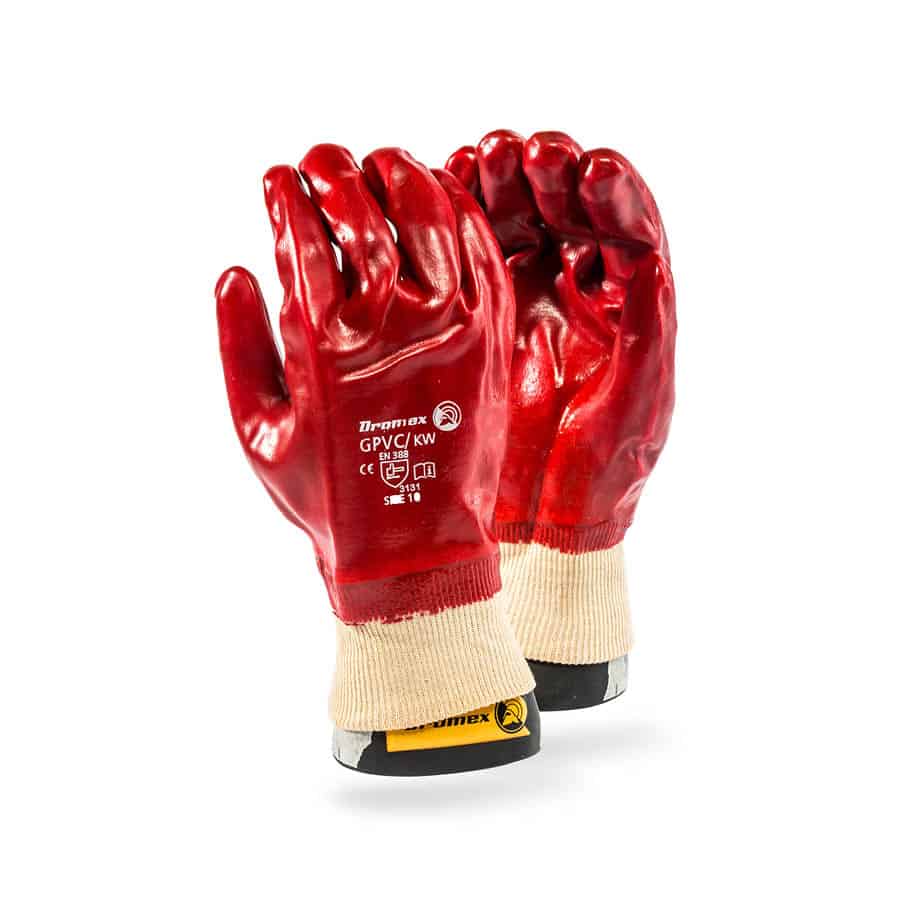 Short PVC Gloves (KNIT WRIST)