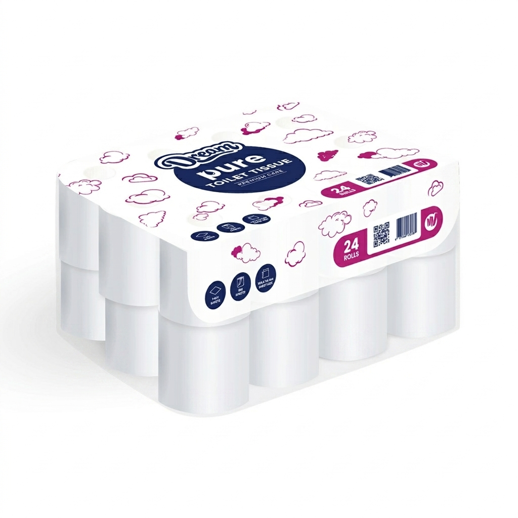 Dream LUXURY Double Ply PURE Toilet Tissue (Pack of 24)