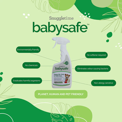 Babysafe Nappy Bin, Potty & Toilet Seat Deep Cleaner & Deodoriser 500ml