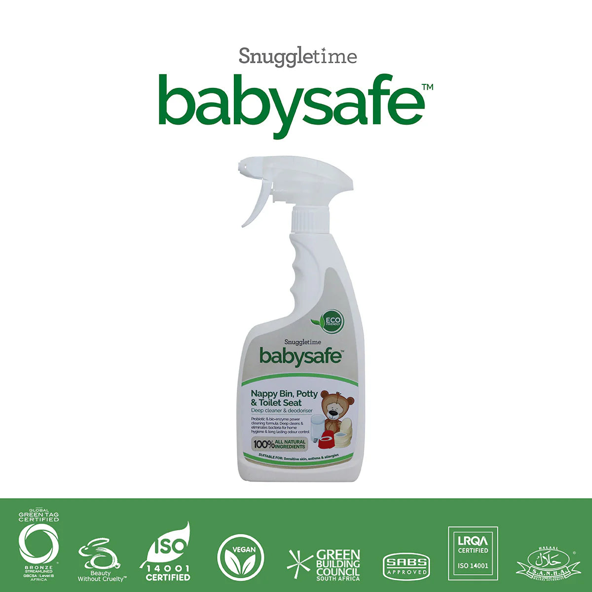 Babysafe Nappy Bin, Potty & Toilet Seat Deep Cleaner & Deodoriser 500ml