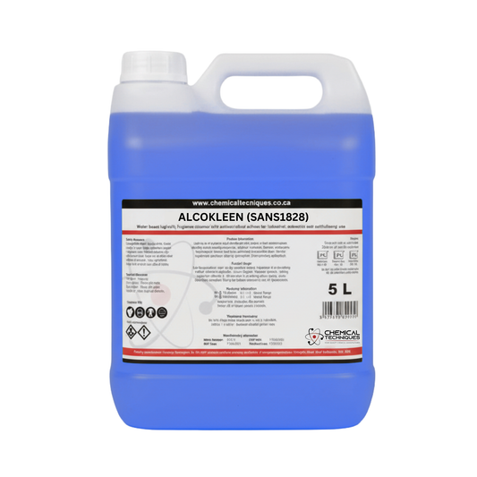 Alkokleen SANS1828 Food-Grade High-Alcohol Glass, Window & Display Cleaner 5L (PROFESSIONAL RANGE)