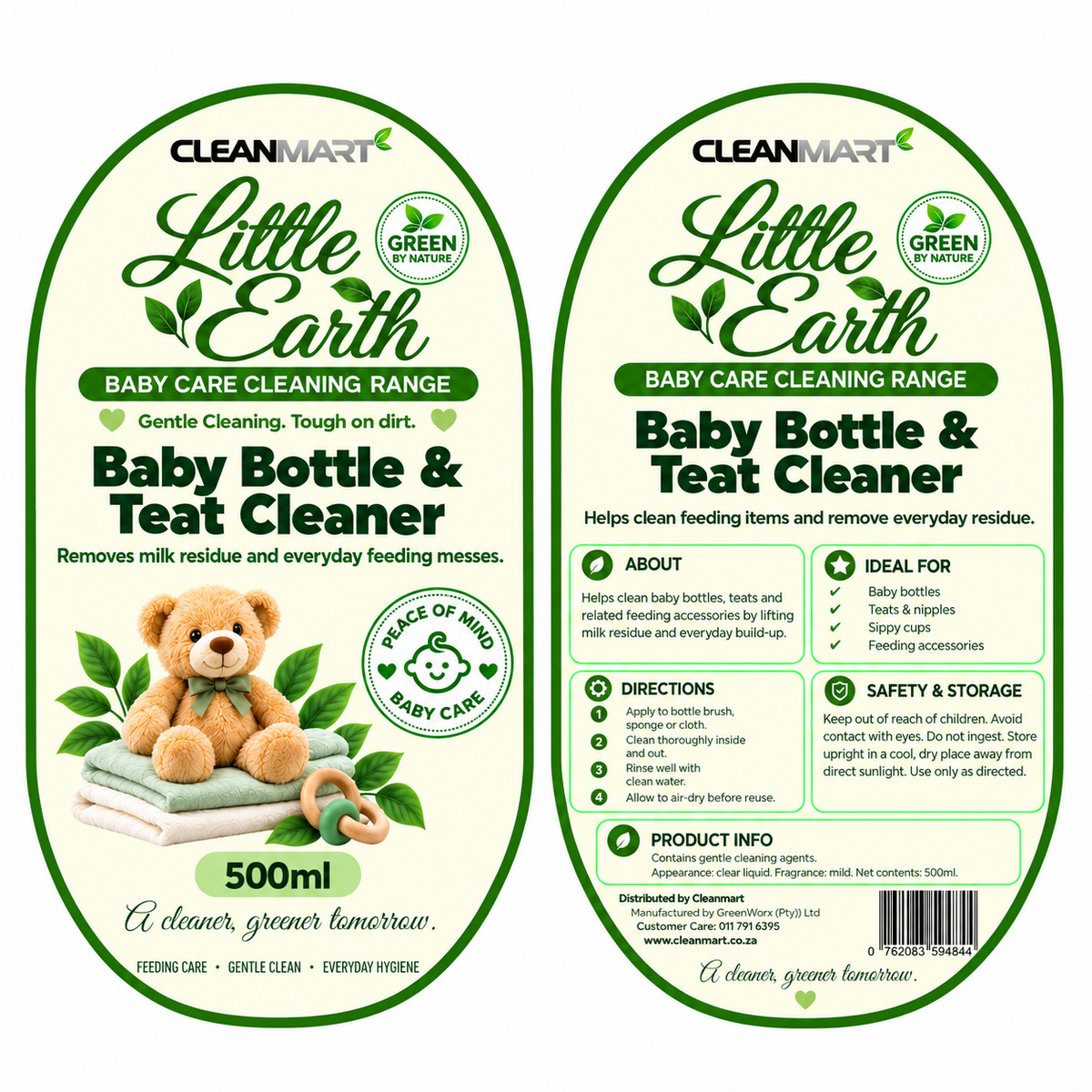 Little Earth  Baby Bottle & Teat Cleaner 500ml