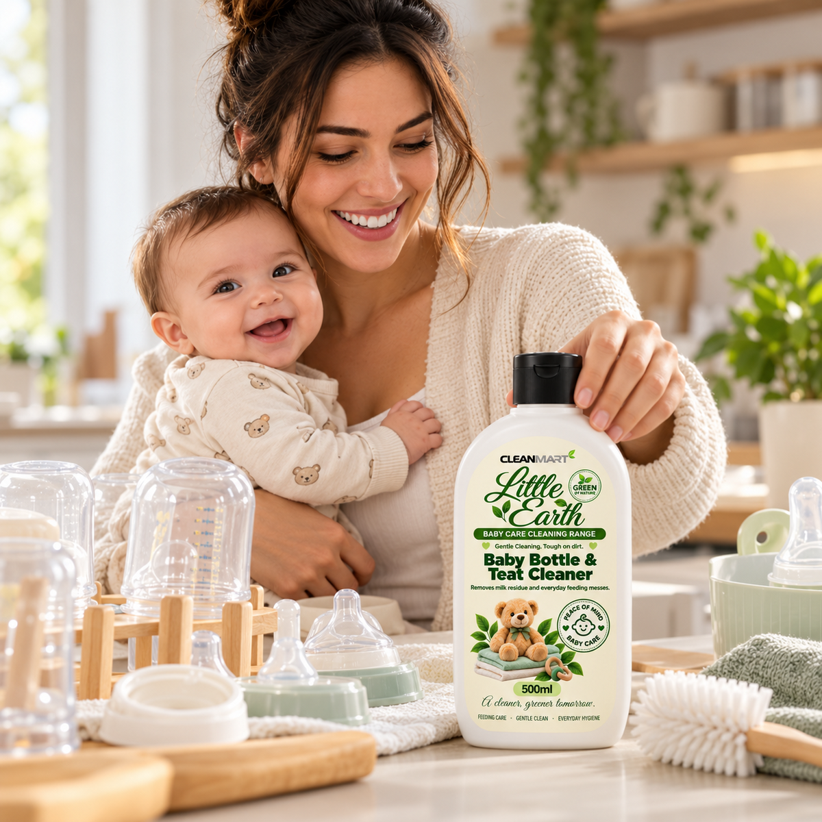 Little Earth  Baby Bottle & Teat Cleaner 500ml