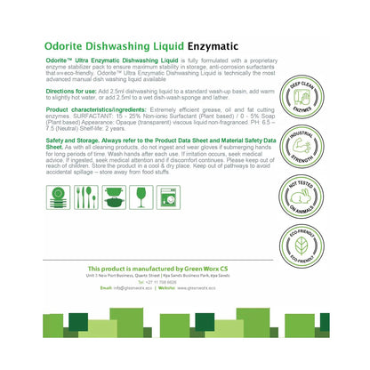 Odorite Ultra Enzymatic Dishwashing Liquid 5L