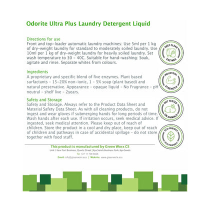 Odorite Ultra Plus Laundry Liquid 5L (Ready-to-Use)