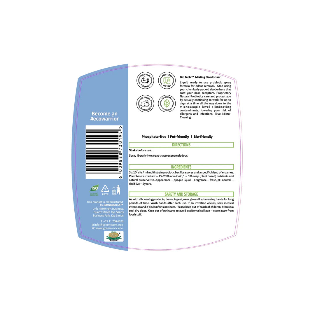 Bio Tech Misting Deodoriser 500ml