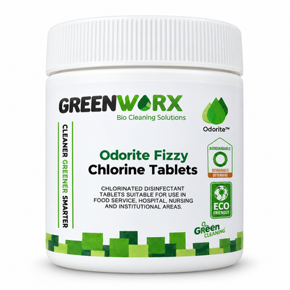 Odorite Fizzy Chlorine Tablets (120 x Tabs per Tub) (High-Level Effervescent Disinfectant)