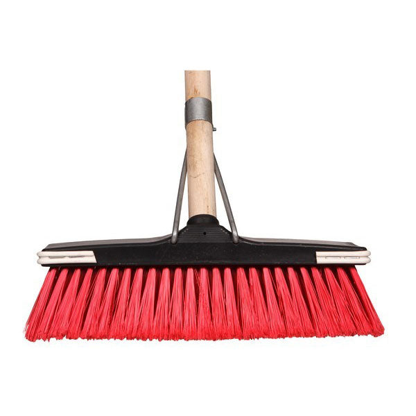 Arrow DELUXE Broom FLAGGED Complete (WOODEN HANDLE)