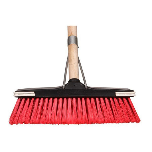Arrow DELUXE Broom FLAGGED Complete (WOODEN HANDLE)