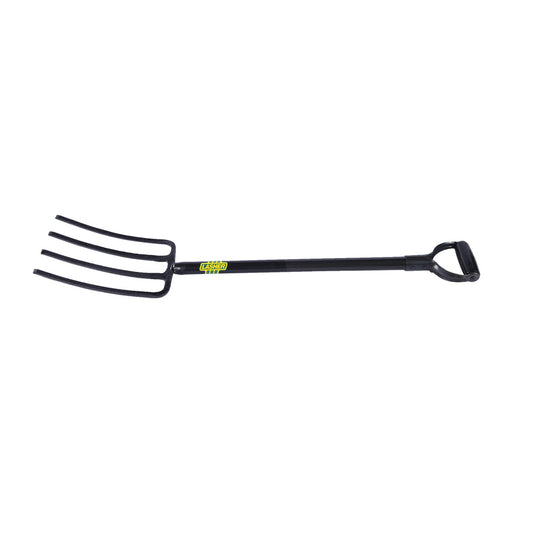 LASHER 4 Prong Steel Digging Fork (METAL HILT & STEEL SHAFT)