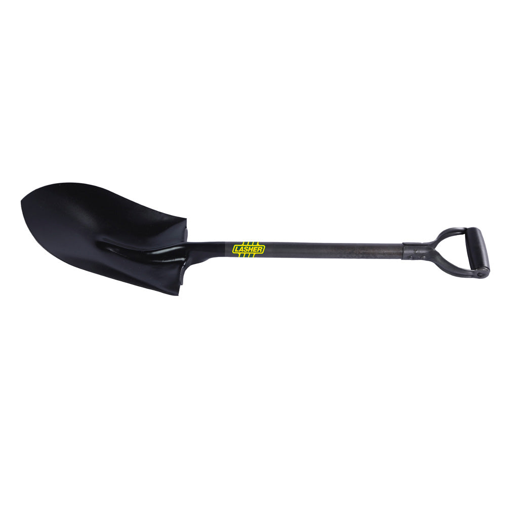 LASHER Round Nose Shovel MB2 (METAL HILT & STEEL SHAFT)