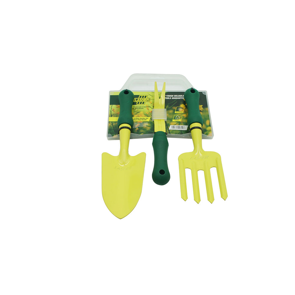LASHER 3-Piece Garden Hand Tool Set (SHORT POLY HANDLE)