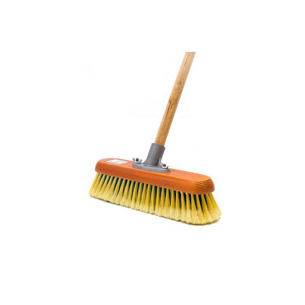 Arrow FLATBACK Broom FLAGGED Complete (WOODEN HANDLE)