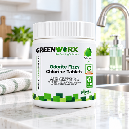 Odorite Fizzy Chlorine Tablets (120 x Tabs per Tub) (High-Level Effervescent Disinfectant)