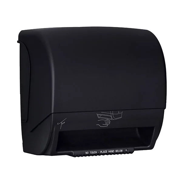 TICRA Automatic Touch-Free Mini Paper Towel Dispenser (PLASTIC) (EXCLUDES BATTERIES - Requires 4 x D-Cell Type) (20cm x 29cm x 29cm) (Dispenses Non-Perforated Rolls up to 20.32cm WIDE & 15.24cm in DIAMETER)