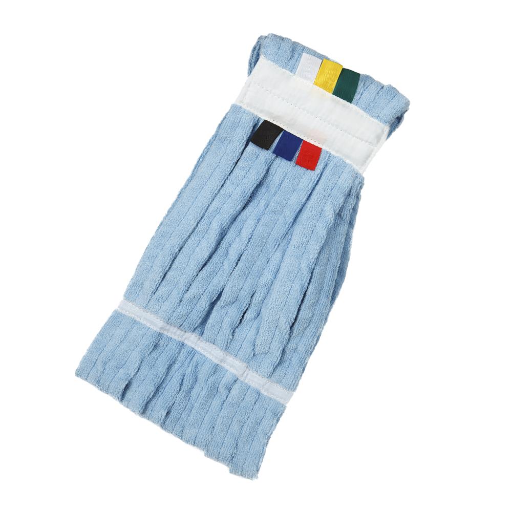 Microfiber Fan Mop Head ONLY (BLUE) c/w Colour-coded Tags (CLIP HANDLE SOLD SEPERATELY)