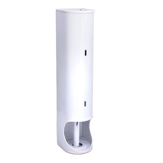 TR5 Lockable Toilet Roll Holder (WHITE - Mild Steel - Powder Coated)