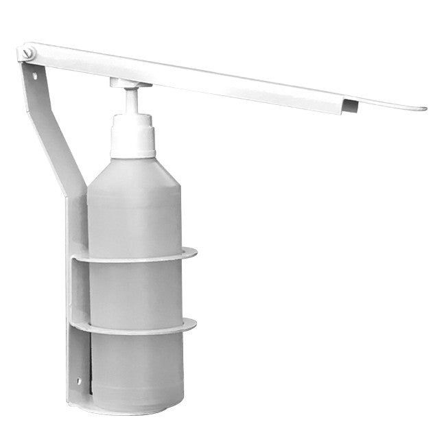 Elbow Soap Dispenser FRAME ONLY (WHITE / MILD STEEL) (500ml Bottle & Nozzle Sold Separately)