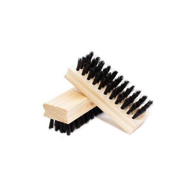Arrow Shoe Brush (Wooden Back - BLACK 4 Row Bristles)
