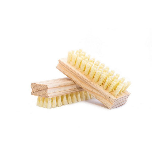 Arrow Shoe Brush (Wooden Back - WHITE 4 Row Bristles)