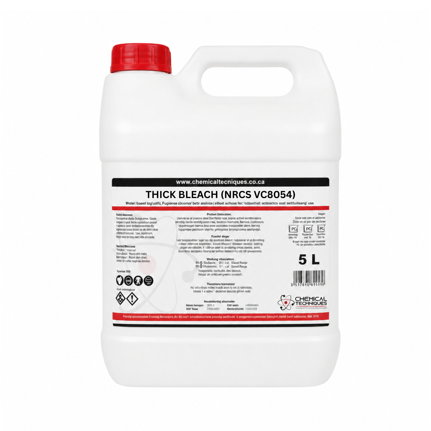 Premium Thick Bleach & Chlorinated Disinfectant Cleaner 5L (PROFESSIONAL RANGE - NRCS VC8054 Certified)
