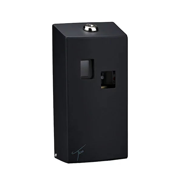 TICRA Programmable Air Freshener Dispenser (STEEL) (VANDAL RESISTANT) (EXCLUDES BATTERIES - Requires 2 x C-Cell Type) (Dimensions: 9.6cm x 7.51cm x 19cm) (TAKES 75ML REFILL) (LIFETIME WARRANTY ON WORKMANSHIP)