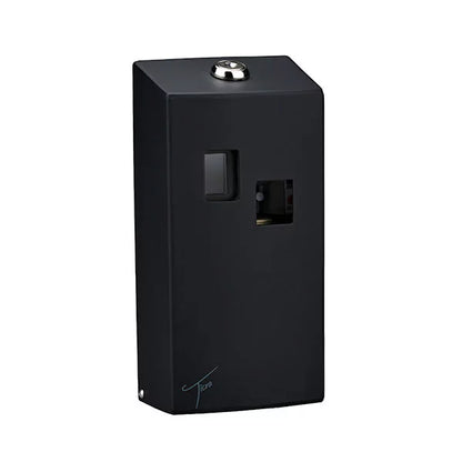 TICRA Programmable Air Freshener Dispenser (STEEL) (VANDAL RESISTANT) (EXCLUDES BATTERIES - Requires 2 x C-Cell Type) (Dimensions: 9.6cm x 7.51cm x 19cm) (TAKES 75ML REFILL) (LIFETIME WARRANTY ON WORKMANSHIP)