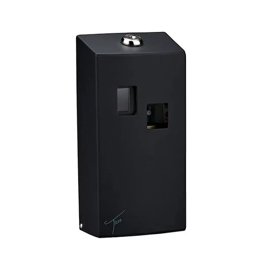 TICRA Programmable Air Freshener Dispenser (STEEL) (VANDAL RESISTANT) (EXCLUDES BATTERIES - Requires 2 x C-Cell Type) (Dimensions: 9.6cm x 7.51cm x 19cm) (TAKES 75ML REFILL) (LIFETIME WARRANTY ON WORKMANSHIP)