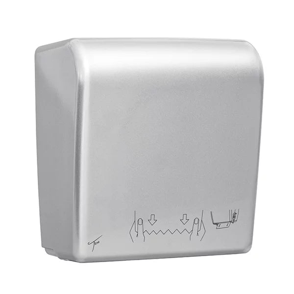 TICRA Touch-Free Mini AUTOCUT Paper Towel Dispenser (PLASTIC) (LOW PULL FORCE DISPENSING) (18cm x 29cm x 36cm) (Dispenses Non-Perforated Rolls up to 20.32cm WIDE & 15.24cm in DIAMETER)