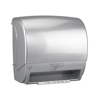 TICRA Automatic Touch-Free Mini Paper Towel Dispenser (PLASTIC) (EXCLUDES BATTERIES - Requires 4 x D-Cell Type) (20cm x 29cm x 29cm) (Dispenses Non-Perforated Rolls up to 20.32cm WIDE & 15.24cm in DIAMETER)