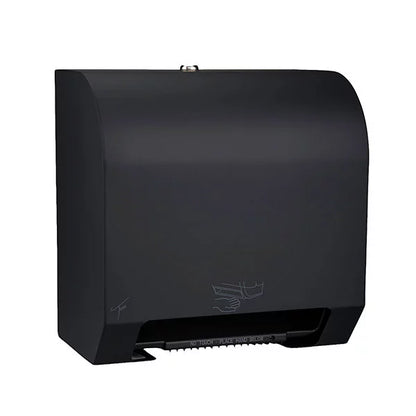 TICRA Automatic Touch-Free Mini Paper Towel Dispenser (STEEL) (EXCLUDES BATTERIES - Requires 4 x D-Cell Type) (20cm x 29cm x 29cm) (Dispenses Non-Perforated Rolls up to 20.32cm WIDE & 15.24cm in DIAMETER)