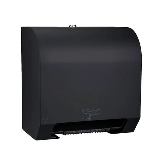 TICRA Automatic Touch-Free Mini Paper Towel Dispenser (STEEL) (EXCLUDES BATTERIES - Requires 4 x D-Cell Type) (20cm x 29cm x 29cm) (Dispenses Non-Perforated Rolls up to 20.32cm WIDE & 15.24cm in DIAMETER)