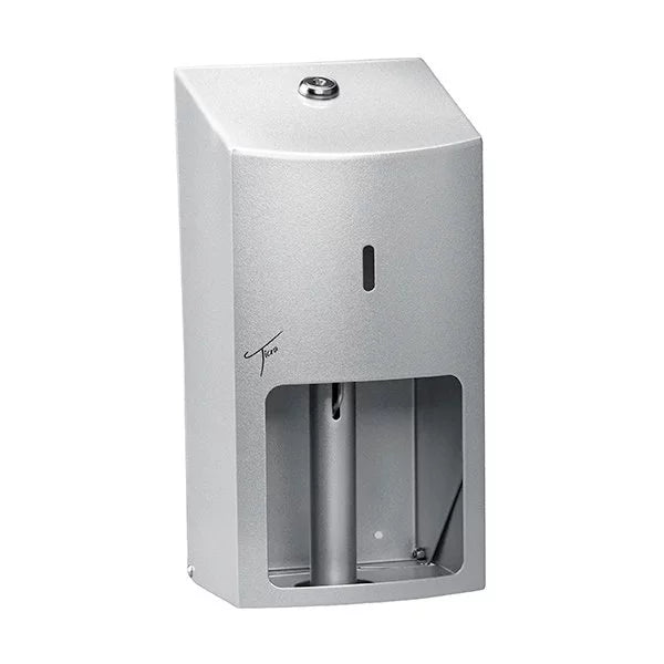 TICRA LOCKABLE Toilet Roll Holder (2-ROLL) (STEEL) (30cm x 16cm x 16cm)