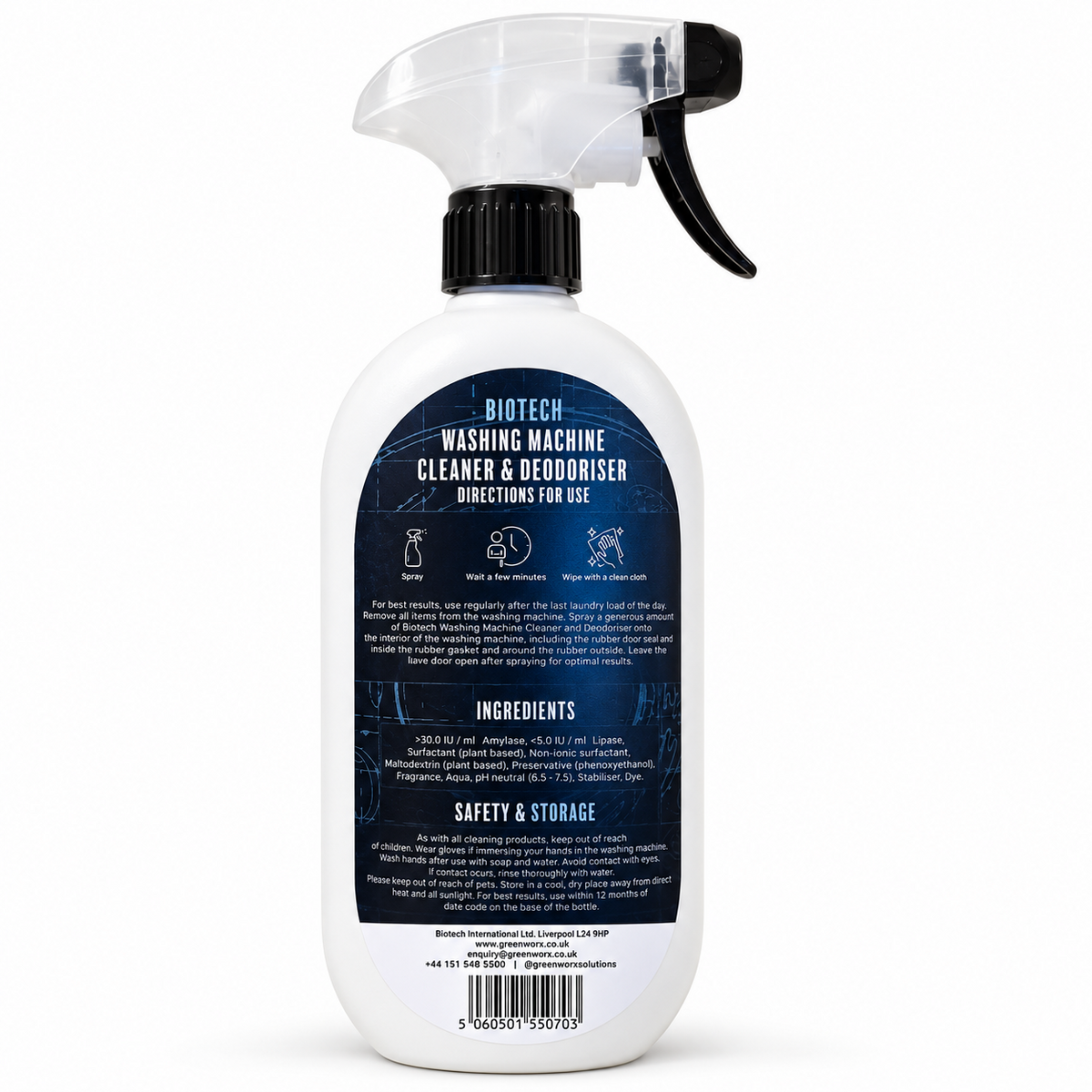 Bio Tech Washing Machine Cleaner & Deodoriser 500ml
