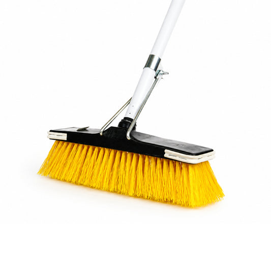 Arrow DELUXE Broom FLAGGED Complete (POWDER COATED METAL HANDLE)